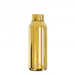 Nerezová lahev Solid Sleek 510 ml, Quokka, zlatá